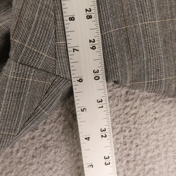 VTG Prince of Wales Check Pants Mens 34x30 Gray 100% Wool Glen Plaid Pleated - Picture 6 of 6